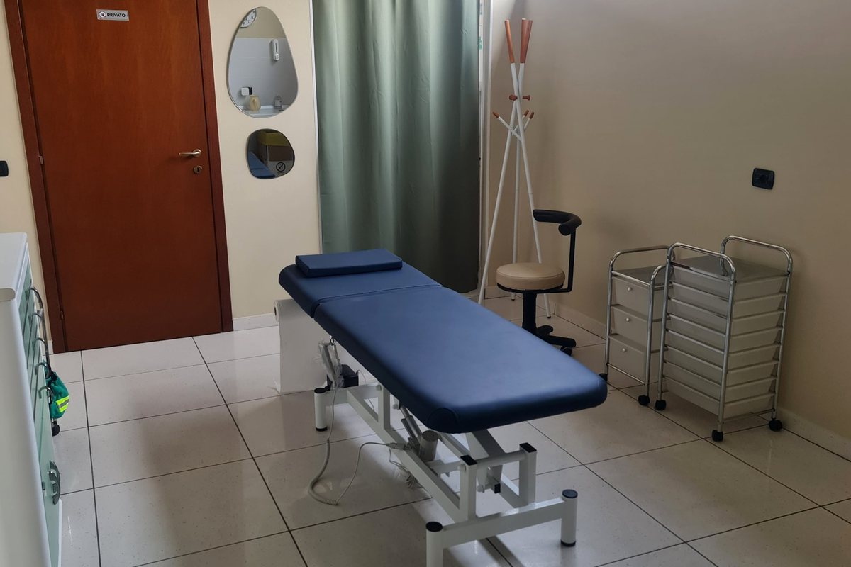 La sala di trattamento dello studio di Albuzzano
